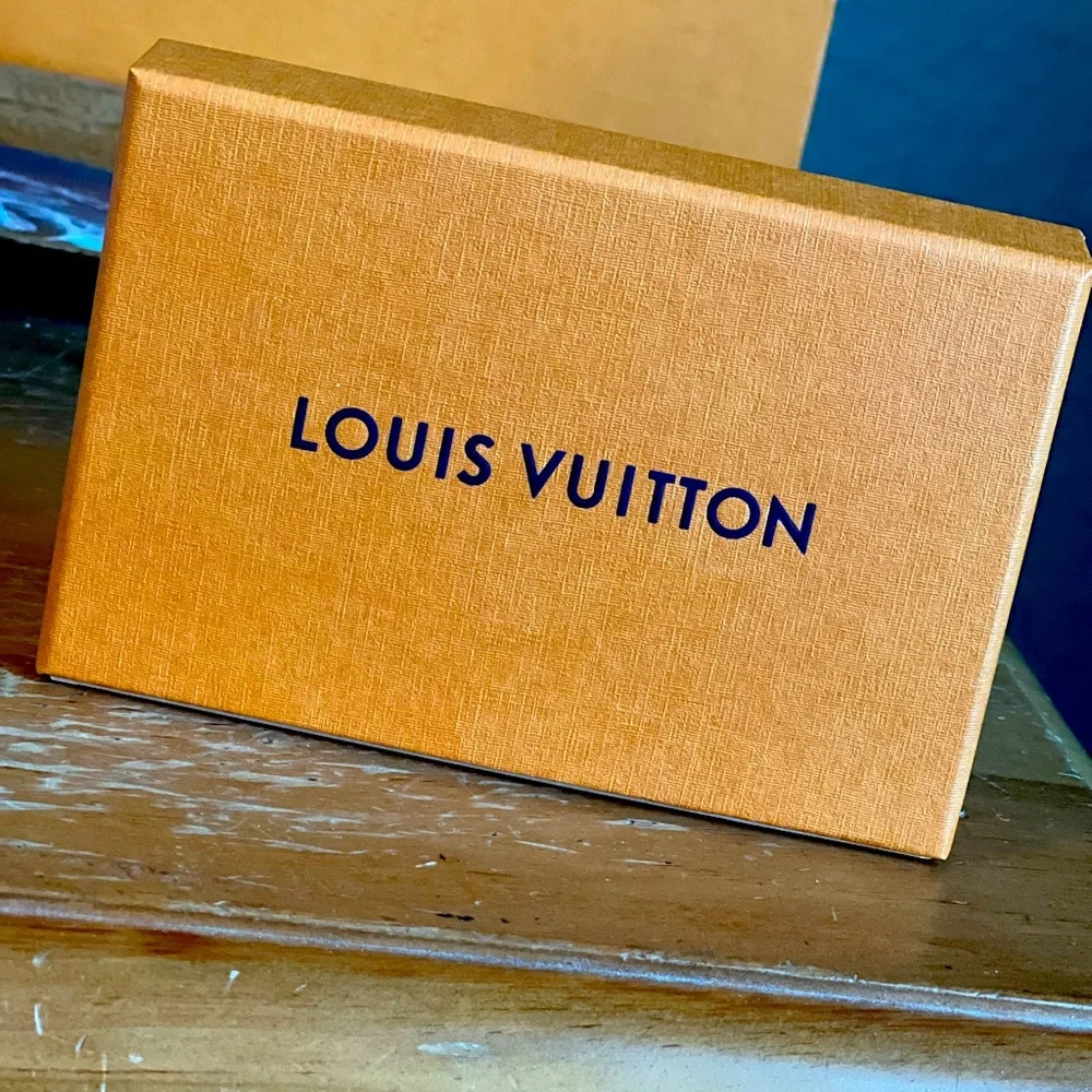 Wallet storage box and dust bag from Louis Vuitton